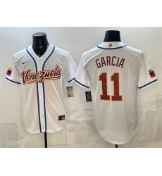 Men Venezuela Baseball 11 Maikel Garcia White 2026 World Baseball Classic Home Stadium Stitched Jersey Men Venezuela Baseball 11 Maikel Garcia White 2026 World Baseball Classic Home Stadium Stitched Jersey