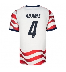 USA 2026 FIFA World Cup Soccer White Jersey Set ( Have Shorts ) Tyler Adams #4