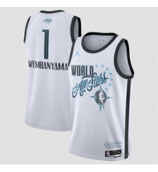 Men 2026 All Star  1 Victor Wembanyama White Stitched Basketball Jersey