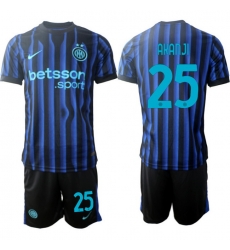 Men Internazionale 2026 Soccer Jerseys BlueBlack #25 AKANJI
