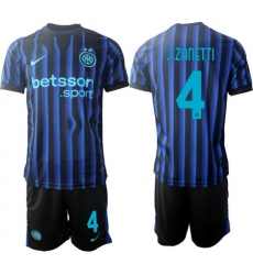 Men Internazionale 2026 Soccer Jerseys BlueBlack #4 ZANETTI